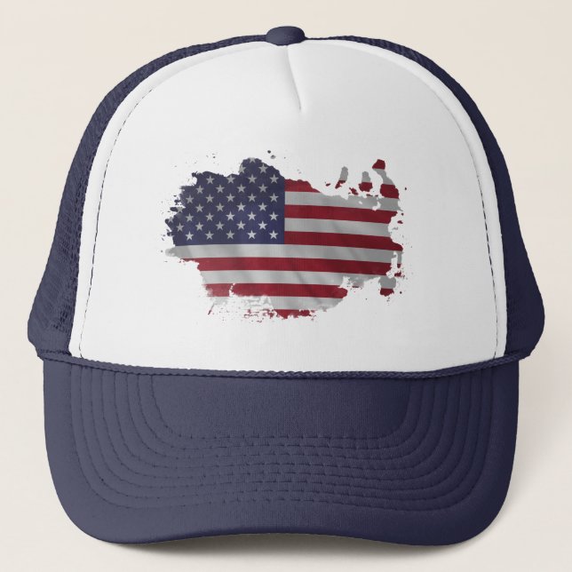 Casquette USA Drapeau Abstrait de la forme design, moderne p (Devant)