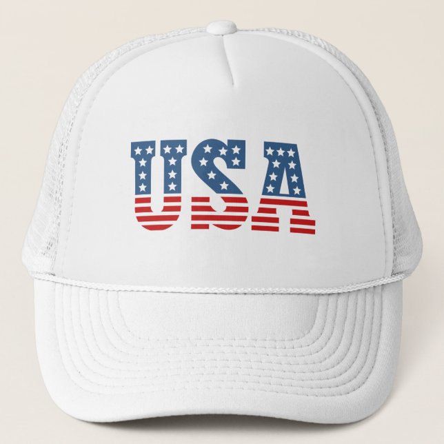 Casquette USA Étoiles et rayures patriotique Amérique 4 juil (Devant)