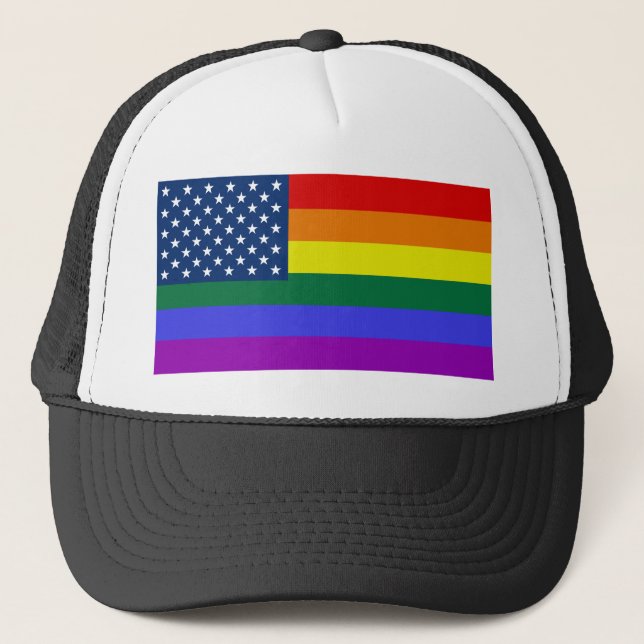 Casquette USA Rainbow Pride (Devant)