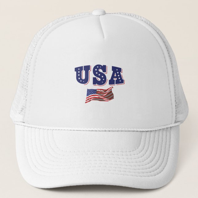 Casquette USA Soccer Fan Jersey Shirt American Flag (Devant)