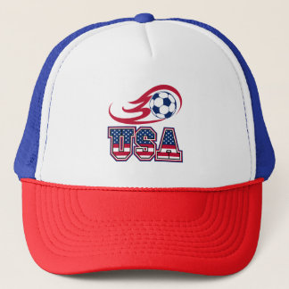 Casquette USA Soccer Patriotic American Flag Football Trucke