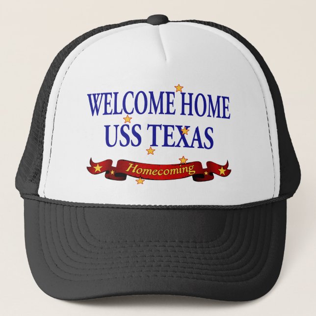 Casquette USS à la maison bienvenu le Texas (Devant)