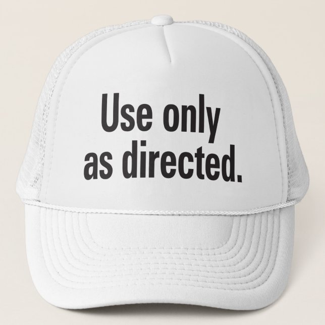 Casquette Utiliser uniquement comme indiqué (Devant)