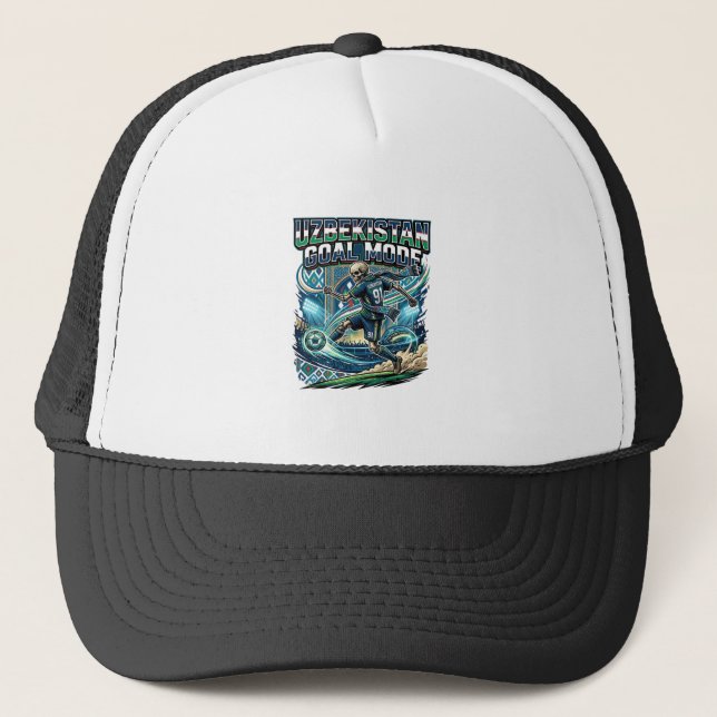 Casquette Uzbekistan Mode de but squelette attaquant nations (Devant)
