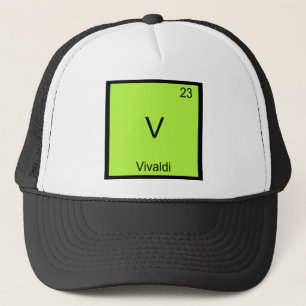 Casquette V - Vivaldi T-Shirt Symbole d'Élément de Chimie Dr