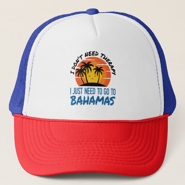 Casquette Vacances aux Bahamas Séjour sur la plage tropicale (Devant)