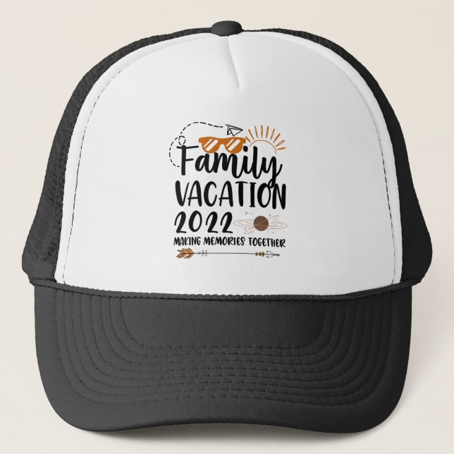 Casquette Vacances en famille 2022 Voyage de souvenirs assor (Devant)