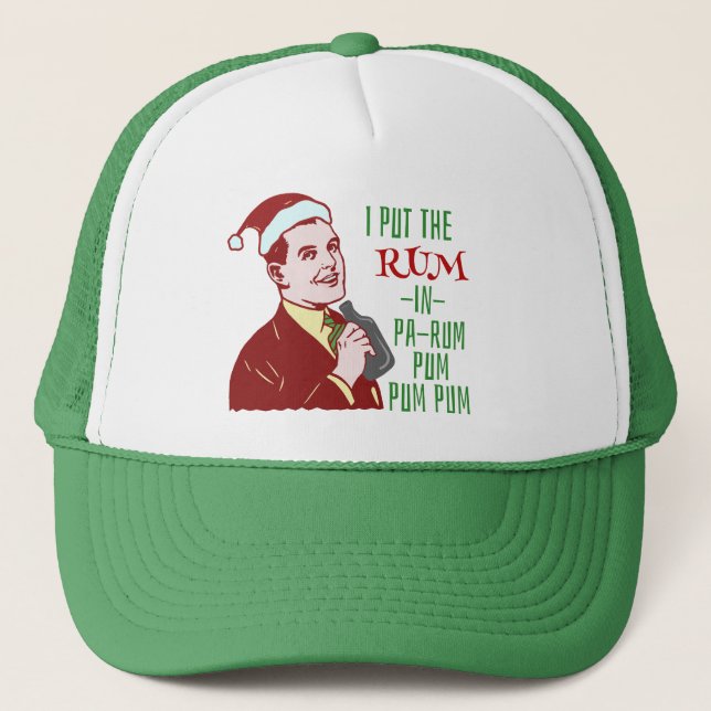 Casquette Vacances potables de rhum homme drôle de Noël de (Devant)