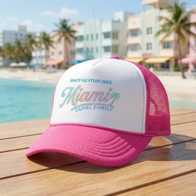 Casquette Vacances sur mesure pour famille à Miami (Créateur téléchargé)