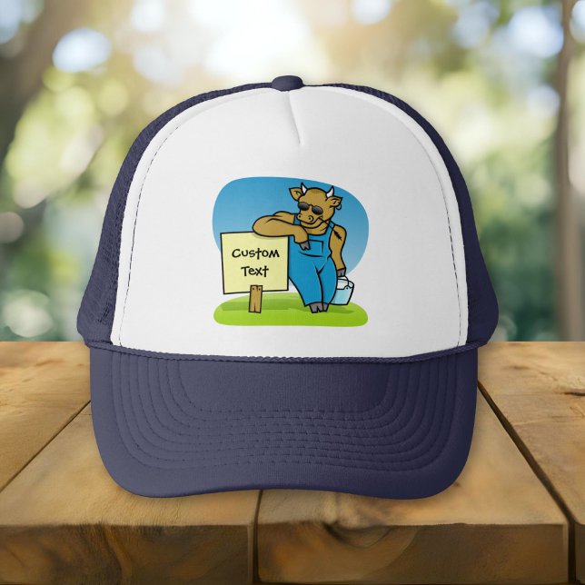 Casquette Vache avec panneau (Créateur téléchargé)