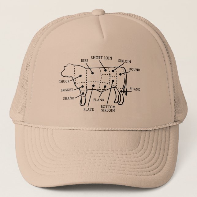 CASQUETTE VACHE DE BOUCHERIE (Devant)
