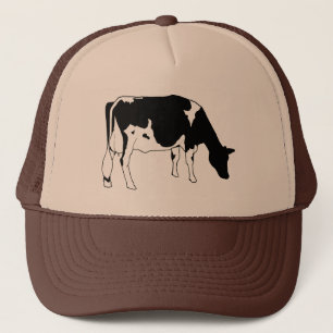Casquette Vache laitière du Holstein, dessin au trait à ma