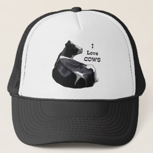 Casquette Vache laitière du Holstein : J'aime des vaches :