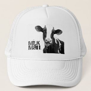 Casquette Vache laitière - veau noir et blanc de laiterie
