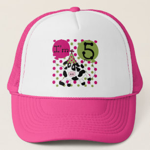 Casquette Vache rose 5e Anniversaire Tshirts et cadeaux
