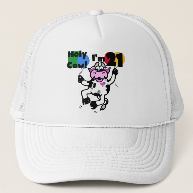 Casquette Vache Sainte Je suis 21 T-shirts et cadeaux (Devant)