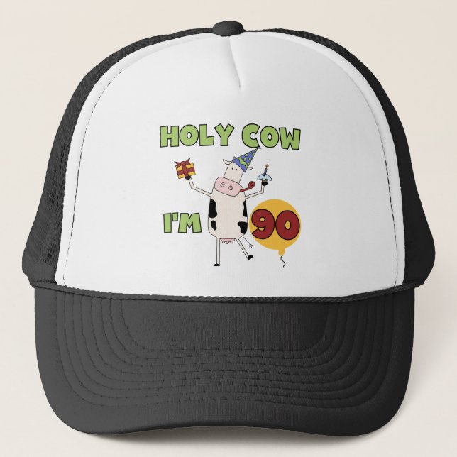 Casquette Vache sainte je suis 90 T-shirts et cadeaux (Devant)