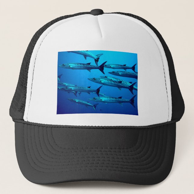 Casquette vague tropicale de barracuda plongée sous-marine (Devant)