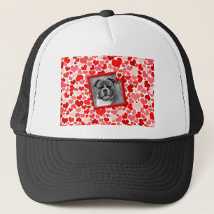 Casquette Valentines Boxer Chien Coeurs