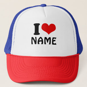 Casquette Valentines personnalisables Jour J'aime Coeur Pers