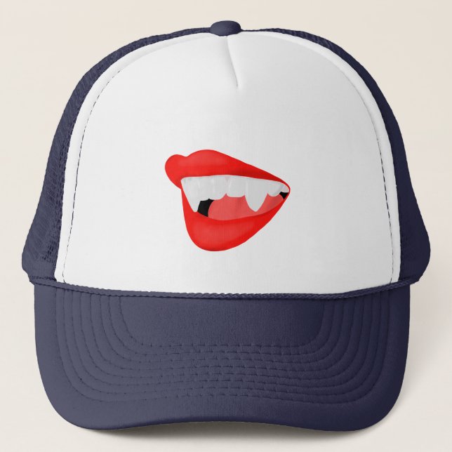 Casquette Vampire Lèvres soif pour un cou (Devant)