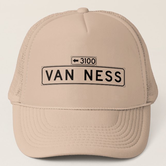 Casquette Van Ness Ave., plaque de rue de San Francisco (Devant)