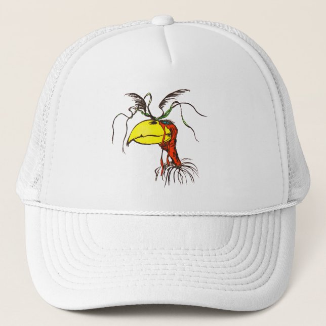 Casquette Vautour cou rouge caricature Oiseau (Devant)