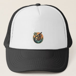 Casquette Vecteur de paresseux vintage Badge rétro faune 2