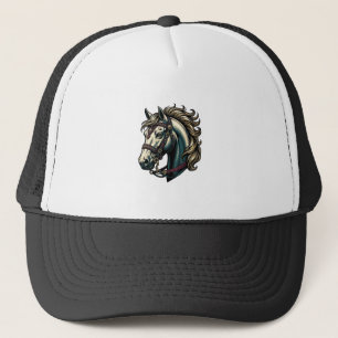 Casquette Vecteur de tête de cheval de gravure vintage
