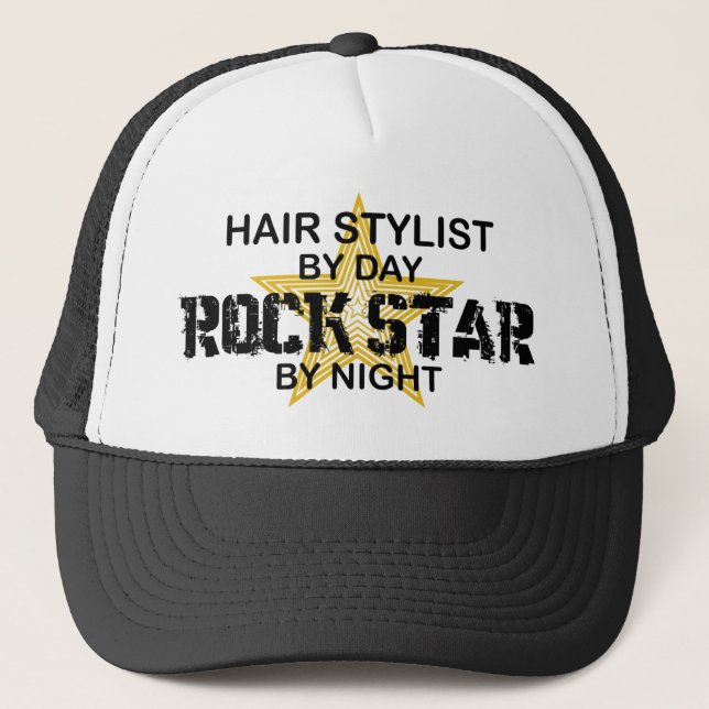 Casquette Vedette du rock de coiffeur par nuit (Devant)
