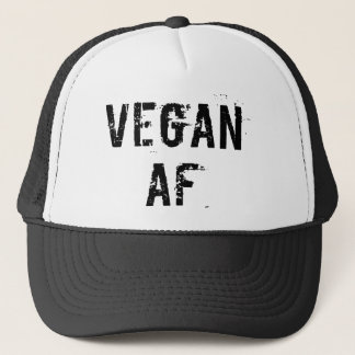 Casquette Vegan AF Funky Black Distressed Gym