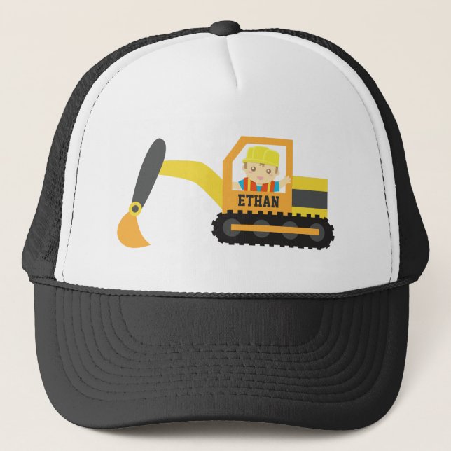 Casquette Véhicule de Construction Pelle Excavatrice Bâtisse (Devant)