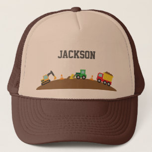 Casquette Véhicules de construction mignons pour garçons