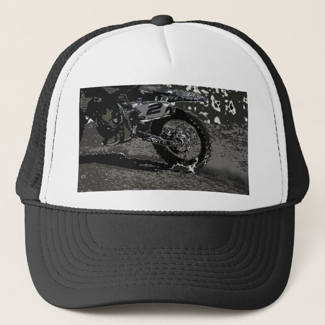Casquette Vélo à sec (noir et blanc) (Devant)