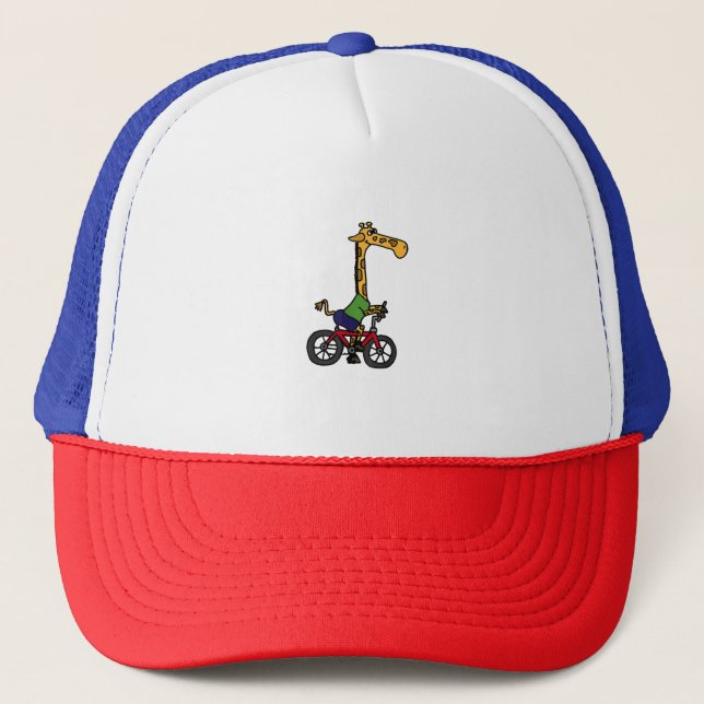 Casquette Vélo cool Giraffe équitation (Devant)