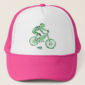 Casquette Vélo faisant du vélo de montagne FOLLE de