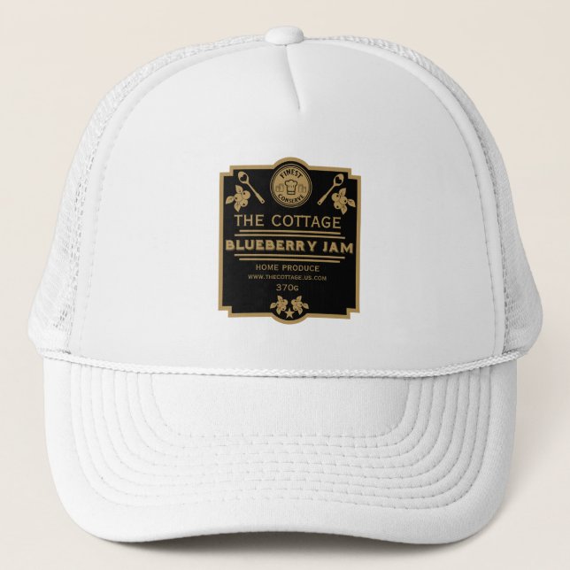 Casquette Vendeur de confiture Blueberry (Devant)