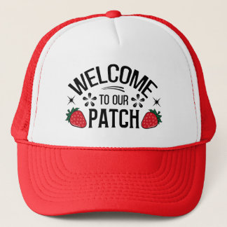 Casquette Vendeurs d'accueil de patchs de fraises mignonnes