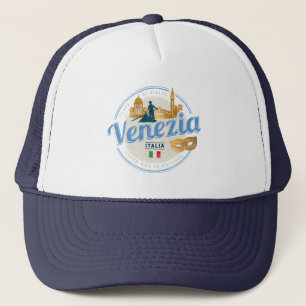 Casquette Venise avec gondolier Italie carnaval vintage