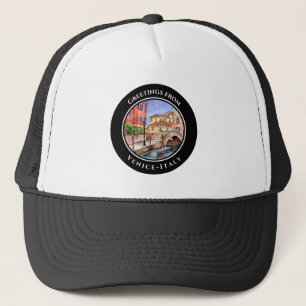Casquette Venise Italie Stylo et laver aquarelle peinture
