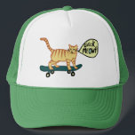 Casquette Vérifier Meowt Punny Skateboard Tabby Cat<br><div class="desc">VÉRIFIEZ MEOWT ! Avez-vous déjà vu un chat skateboard ? Découvrez ce casquette de chat amusant et regardez ma boutique pour plus d'articles assortis comme des tasses,  des autocollants et plus encore. Et bien sûr plus de trucs de chat aussi. Customisez ceci avec un nom ou un autre texte.</div>