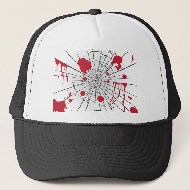 Casquette verre brisé d'halloween (Devant)