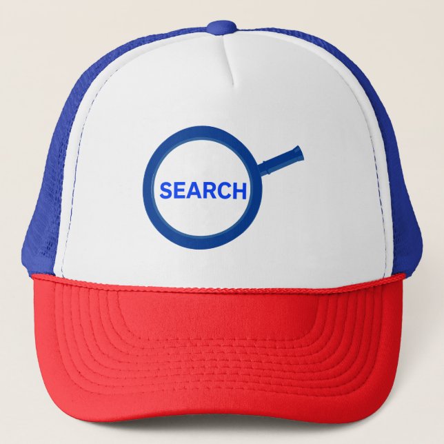 Casquette Verre grossissant de recherche bleu (Devant)