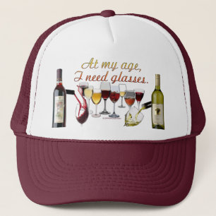 Casquette Verres à vin SlipperyJoe's jeu de mots coquin roug
