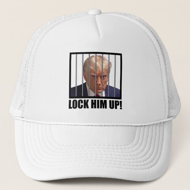 Casquette Verrouillez-Le ! Trump Mugshot (Devant)