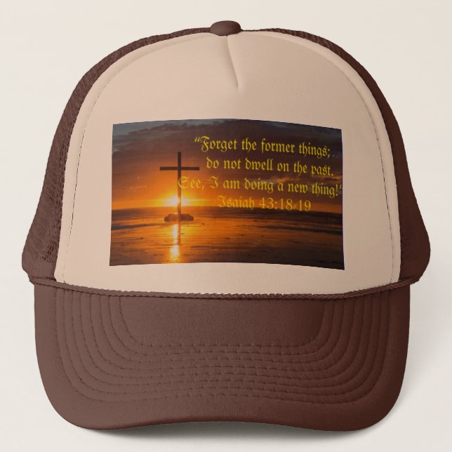 Casquette verset de la Bible (Ésaïe 43:18-19) (Devant)