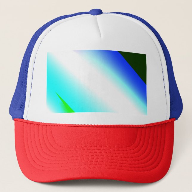 Casquette Vert bleu arc-en-ciel texture abstraite motif art  (Devant)