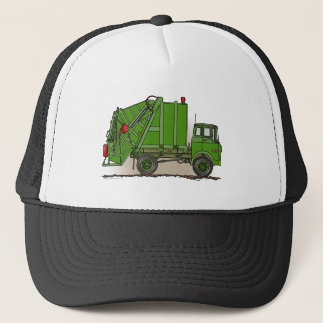 Casquette vert de camion à ordures (Devant)