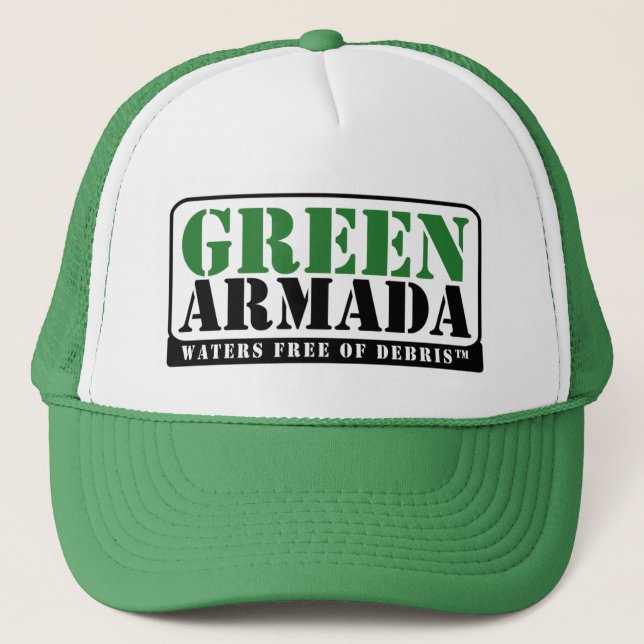 Casquette vert de camionneur d'armada (Devant)