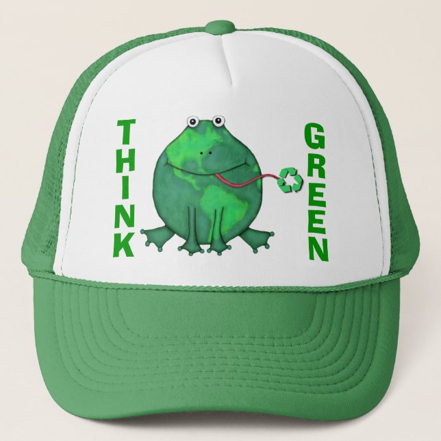 Casquette vert de camionneur d'environnement de (Devant)